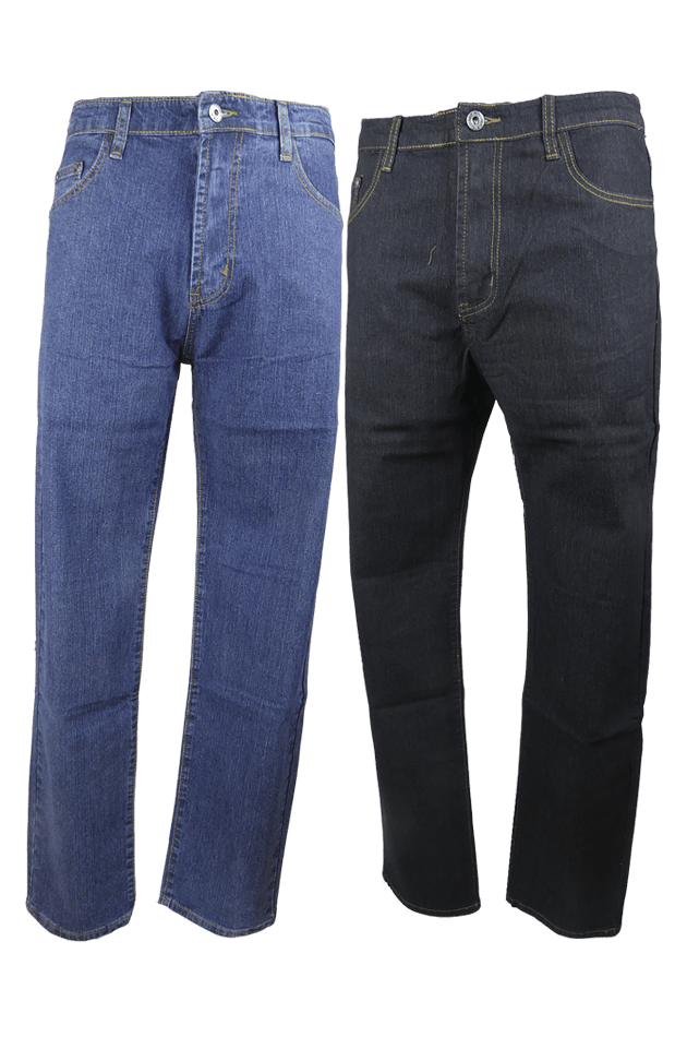 RE&X Jeans Uomo Elasticizzati In Cotone, Confortevoli E Formali, Per Lavoro E Inverno - Collezione Senior, Chiusura Con Fibbia